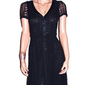 Betsey Johnson New York Black Lace Dress S